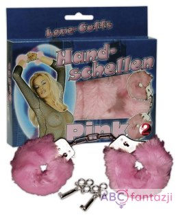 Kajdanki z futerkiem - Love-Cuffs różowe