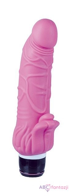 Silikonowy klasyczny wibrator dł. 21cm różowy Silikonowy klasyczny wibrator dł. 21cm różowy