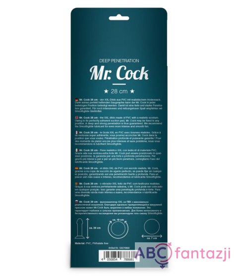 Dildo Mr. Cock dł. 28cm czarne Dildo Mr. Cock dł. 28cm czarne