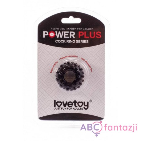 Pierścień na penisa Lovetoy Power Plus czarny śr. 1,6cm