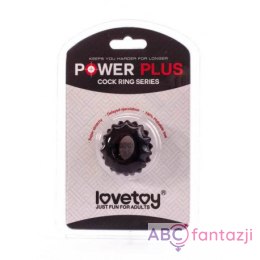 Pierścień na penisa Lovetoy Power Plus czarny śr. 1,7cm