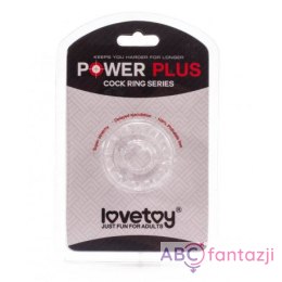 Pierścień na penisa Lovetoy Power Plus przezroczysty śr. 1,6cm