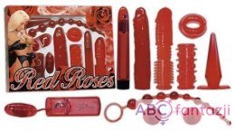 Zestaw akcesoriów i gadżetów erotycznych - Red Roses