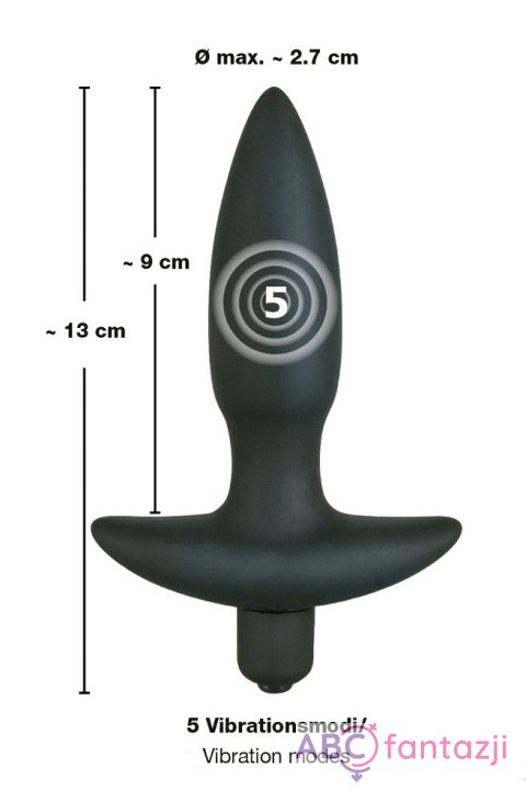 Korek analny mały Black Velvets- 5 poziomów wibracji