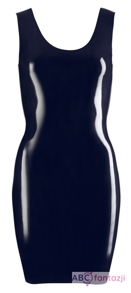 Mini sukienka obcisła Lateksowa czarna: XL