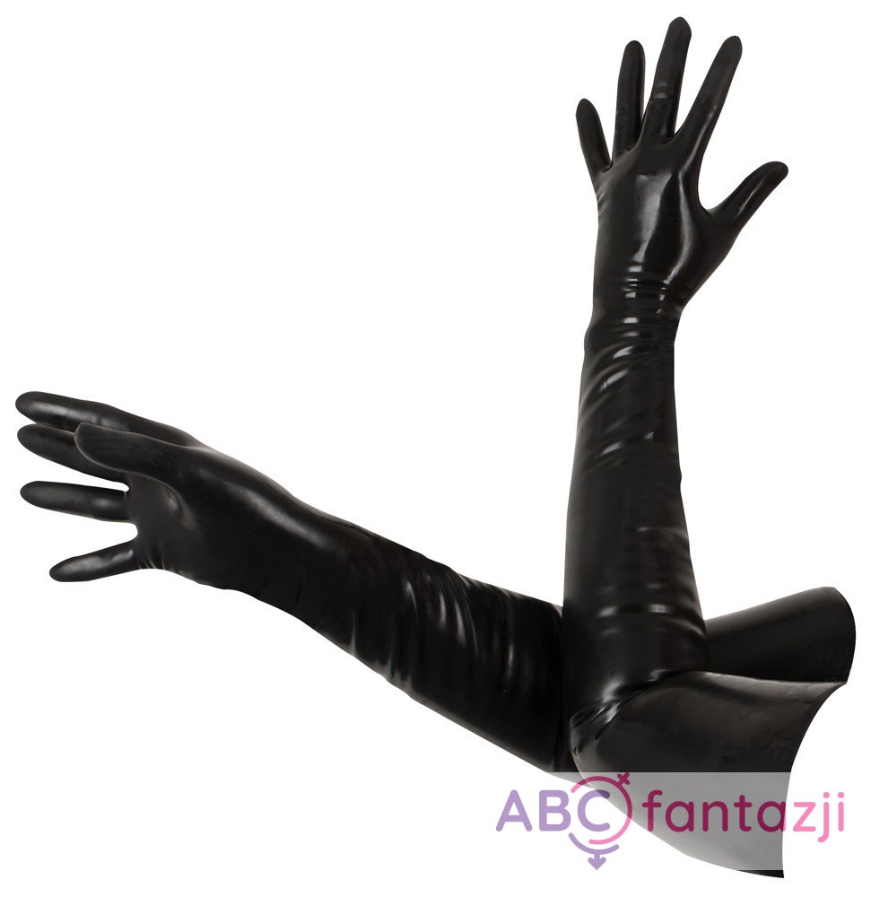 Kobiece rękawiczki lateksowe czarne rozmiar: XL